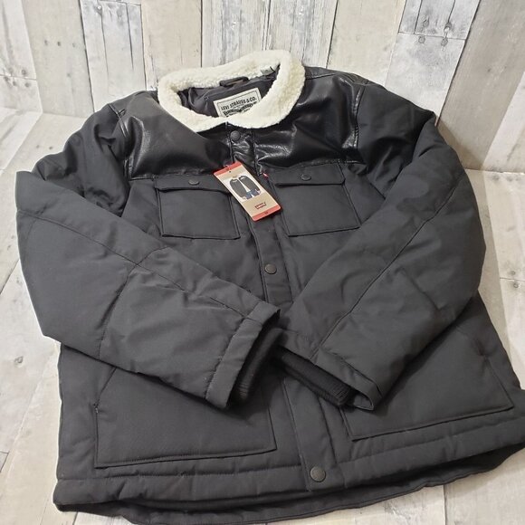 Levi's Other - NWT - Levi's Men's Quilted Mixed Media Shirttail Work Wear Puffer Jacket LM2RP18